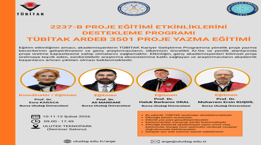  2237-B PROJE EĞİTİMİ ETKİNLİKLER